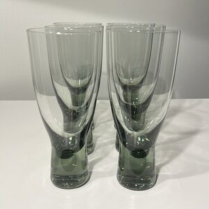 Holmegaard Copenhagen MCM Lutken Smoke Canada Stemless Water Glass Set of 6